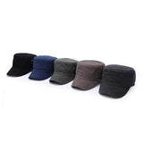Unisex Men Women Cotton Blend Military Army Baseball Cap Flat Buckle Adjustable Snapback Hat