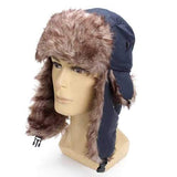 Unisex Russian Faux Fur Pilot Trapper Cap Outdoor Ski Ear Protective Hat