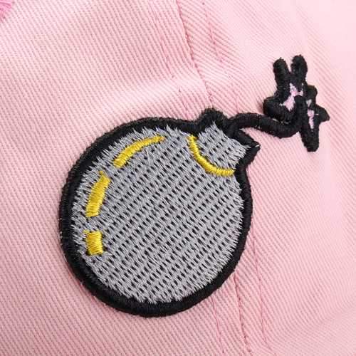 Women Unisex Bomb Embroidery Cotton Baseball Cap Sport Curved Snapback Hip-hop Cap