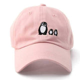 Unisex Women Men Cotton Penguin Embroidery Baseball Cap Adjustable Flat Snapback Hat