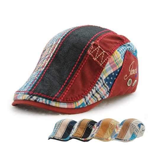 Unisex Washed Cotton Adjustable Beret Hat