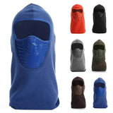 Unisex Cotton Blend Silica Gel Face Mask Cap Fleece Linen Winter Ski Driving Cap Neck Cover Hat