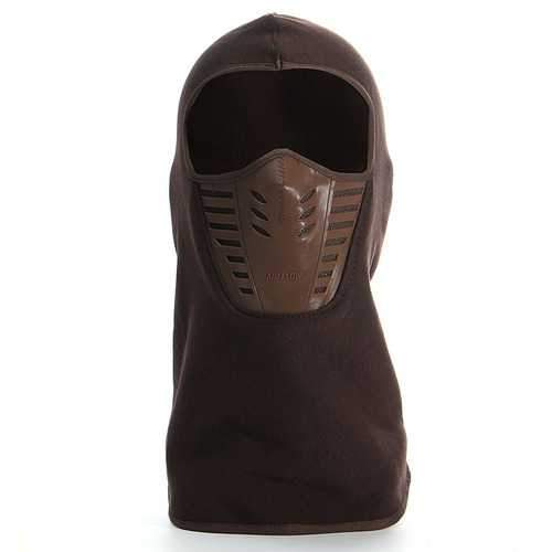 Unisex Cotton Blend Silica Gel Face Mask Cap Fleece Linen Winter Ski Driving Cap Neck Cover Hat