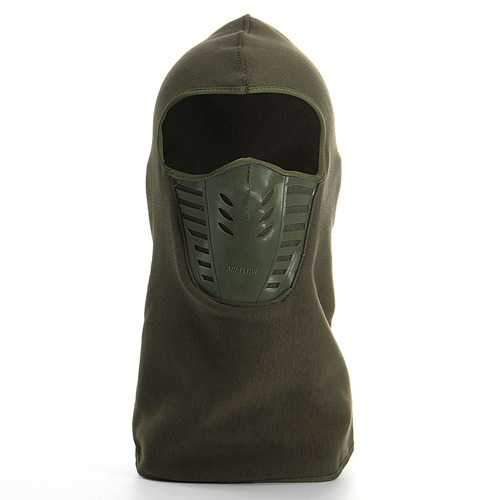 Unisex Cotton Blend Silica Gel Face Mask Cap Fleece Linen Winter Ski Driving Cap Neck Cover Hat