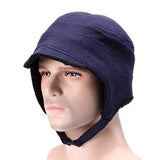 Unisex Men Women Earflap Ear Muff Cotton Blend Faux Fur Plush Linen Beret Cap Buckle Cycling Hat