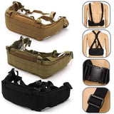 Unisex Oxford Cloth Military Tactical Waist Soft Padded Adjustable Belt With Suspender