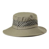 Unisex Mountaineering Fishing Mesh Cap Bucket Hat Folding Outdooors Sun Hat