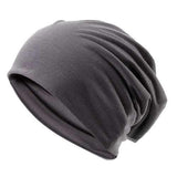 Unisex Cotton Blend Slouch Beanie Hat Pure Color Elastic Stretchable Outdoor Warm SKiing Cap
