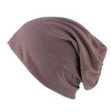 Unisex Cotton Blend Slouch Beanie Hat Pure Color Elastic Stretchable Outdoor Warm SKiing Cap