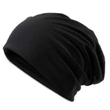 Unisex Cotton Blend Slouch Beanie Hat Pure Color Elastic Stretchable Outdoor Warm SKiing Cap