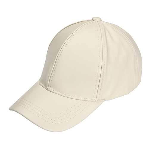Unisex Men Women PU Leather Pure Color Baseball Cap Adjustable Snapback Hip-hop Hat