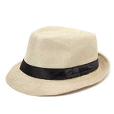Panama Wide Brim Trilby Straw Hat Black Sunhat