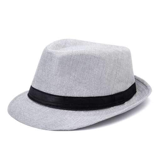 Panama Wide Brim Trilby Straw Hat Black Sunhat