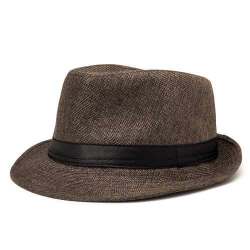 Panama Wide Brim Trilby Straw Hat Black Sunhat