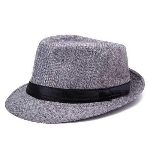 Panama Wide Brim Trilby Straw Hat Black Sunhat