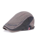 Unisex Cotton Embroidery Washed Beret Hat Duckbill Golf Visor Buckle Cabbie Cap For Men Women