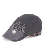 Unisex Cotton Embroidery Washed Beret Hat Duckbill Golf Visor Buckle Cabbie Cap For Men Women