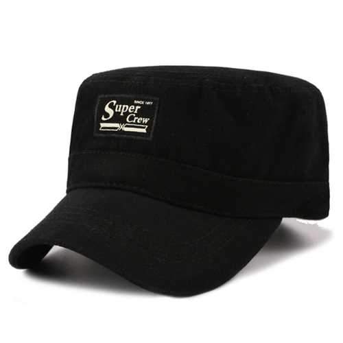 Mens Cotton Flat Hats Vintage Baseball Cap Outdoor Casual Adjustable Washed Retro Hat