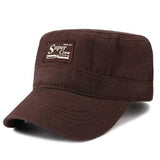 Mens Cotton Flat Hats Vintage Baseball Cap Outdoor Casual Adjustable Washed Retro Hat