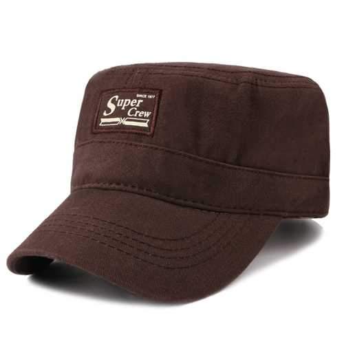 Mens Cotton Flat Hats Vintage Baseball Cap Outdoor Casual Adjustable Washed Retro Hat