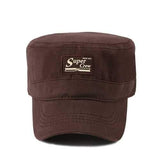 Mens Cotton Flat Hats Vintage Baseball Cap Outdoor Casual Adjustable Washed Retro Hat