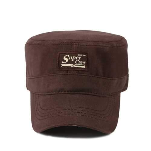 Mens Cotton Flat Hats Vintage Baseball Cap Outdoor Casual Adjustable Washed Retro Hat