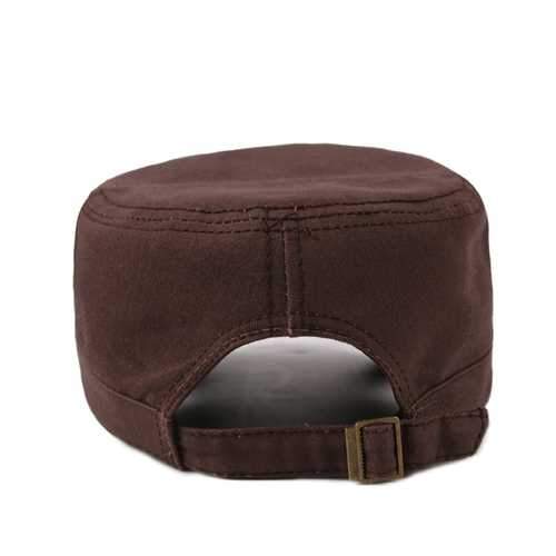 Mens Cotton Flat Hats Vintage Baseball Cap Outdoor Casual Adjustable Washed Retro Hat