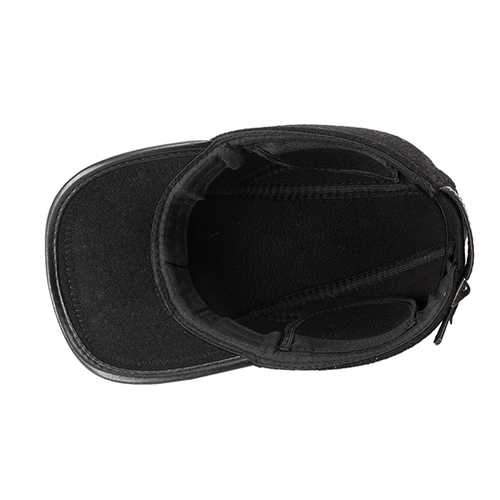 Unisex Woolen Earflap Ear Muffs Baseball Cap Adjustable Grid Fleece Lining Golf Outdoor Hat