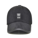 Unisex Men Women Cotton Blend Earflap Ear Muffs Baseball Cap Adjustable Golf Snapback Hat