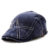 Unisex Cotton Washed Embroidery Beret Hat Duckbill Golf Buckle Visor Cabbie Cap For Men Women