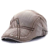 Unisex Cotton Washed Embroidery Beret Hat Duckbill Golf Buckle Visor Cabbie Cap For Men Women