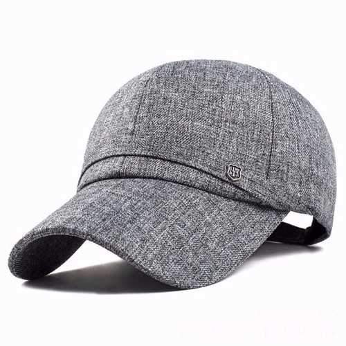 Unisex Leisure Baseball Cap Outdoor Shade Hat Cotton and Linen Fabrics