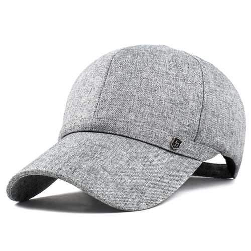 Unisex Leisure Baseball Cap Outdoor Shade Hat Cotton and Linen Fabrics