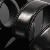Mens Belt Peritoneal Second Layer Leather  Business Automatic Alloy Buckle Strip Length Randomly