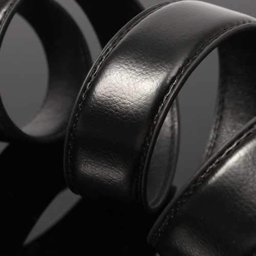 Mens Belt Peritoneal Second Layer Leather  Business Automatic Alloy Buckle Strip Length Randomly