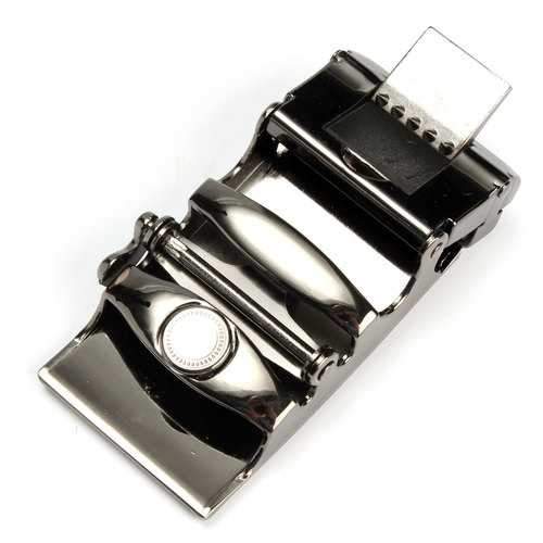 Mens Belt Peritoneal Second Layer Leather  Business Automatic Alloy Buckle Strip Length Randomly