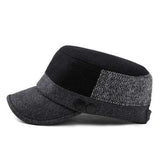 Unisex Woolen Polyester Military Hat Mixed Color Adjustable Outdoor Flat Baseball Cap