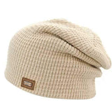 Unisex Knitted Beanie Hat Baggy Slouchy Knitting Skiing Outdoor Elastic Cap For Men Women