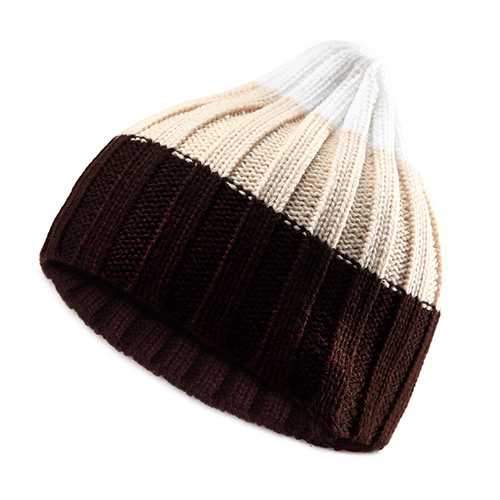Unisex Crochet Knitted Beanie Hat Knitting Mixed Color Elastic Stretchable Outdoor Warm SKiing Cap