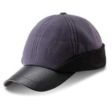 Unisex Acrylic Full Face Mask Baseball Cap PU Multifunctional Elastic Ear Protective Driving Hat