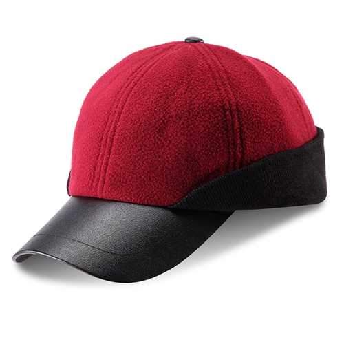 Unisex Acrylic Full Face Mask Baseball Cap PU Multifunctional Elastic Ear Protective Driving Hat