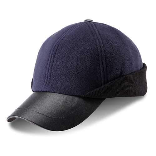 Unisex Acrylic Full Face Mask Baseball Cap PU Multifunctional Elastic Ear Protective Driving Hat