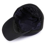 Unisex Acrylic Full Face Mask Baseball Cap PU Multifunctional Elastic Ear Protective Driving Hat