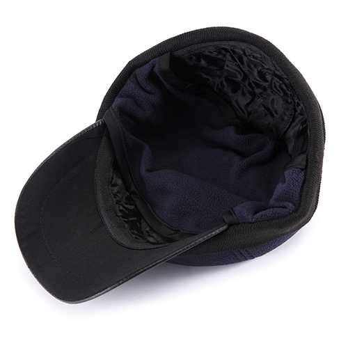 Unisex Acrylic Full Face Mask Baseball Cap PU Multifunctional Elastic Ear Protective Driving Hat