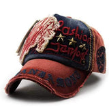 Unisex Cotton Washed Vintage Embroidery Baseball Cap Adjustable Golf Snapback Hat For Men Women