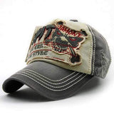 Unisex Cotton Washed Skeleton Embroidery Baseball Cap