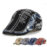 Unisex Cotton Washed Beret Hat Buckle Adjustable Paper Boy Newsboy Cabbie Golf Gentleman Cap