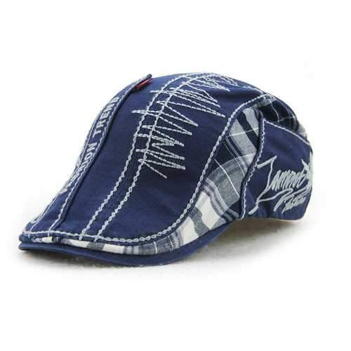 Unisex Cotton Washed Beret Hat Buckle Adjustable Paper Boy Newsboy Cabbie Golf Gentleman Cap