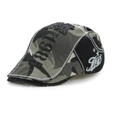 Unisex Cotton Camouflage Beret Hat Buckle Adjustable Paper Boy Military Cabbie Golf Gentleman Cap