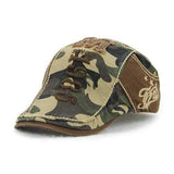 Unisex Cotton Camouflage Beret Hat Buckle Adjustable Paper Boy Military Cabbie Golf Gentleman Cap